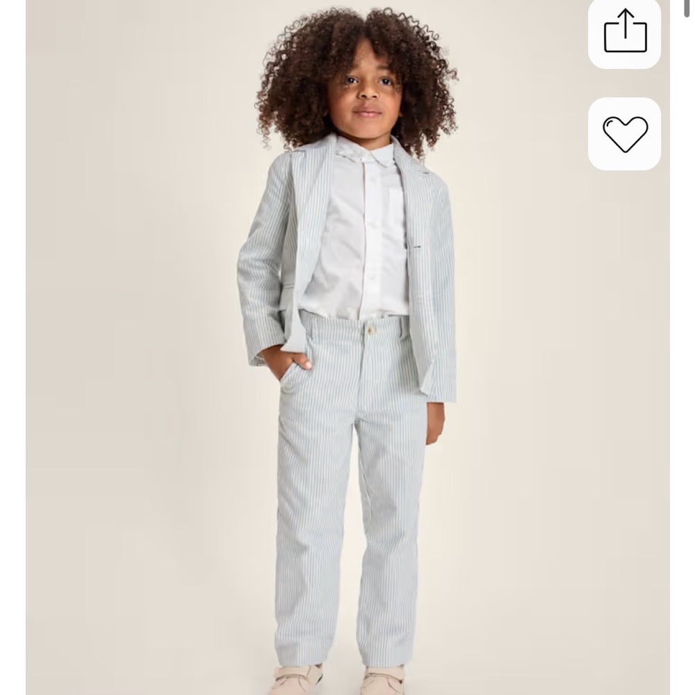 Gymboree Kids Striped Suit Set - Light Blue and White